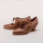Phineas | Women's Lace-Up Cut-Out Low Block Heel Mary Janes