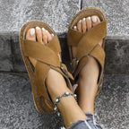 Raffael | Women's Cross Strap Buckle Espadrille Sandals