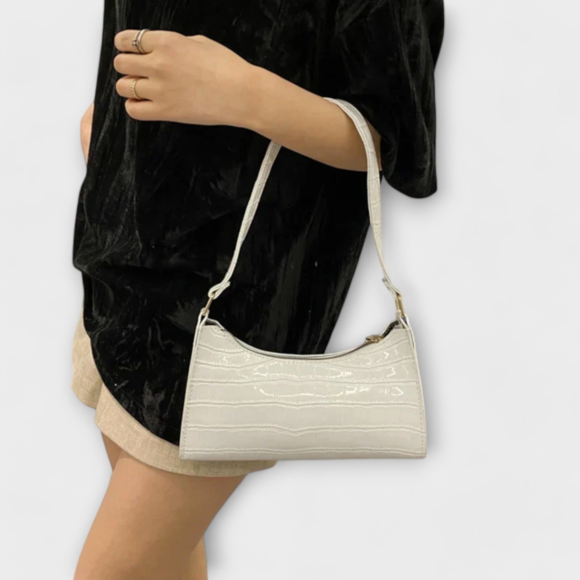 Ragnhild | Women's Croc Effect Shoulder Bag