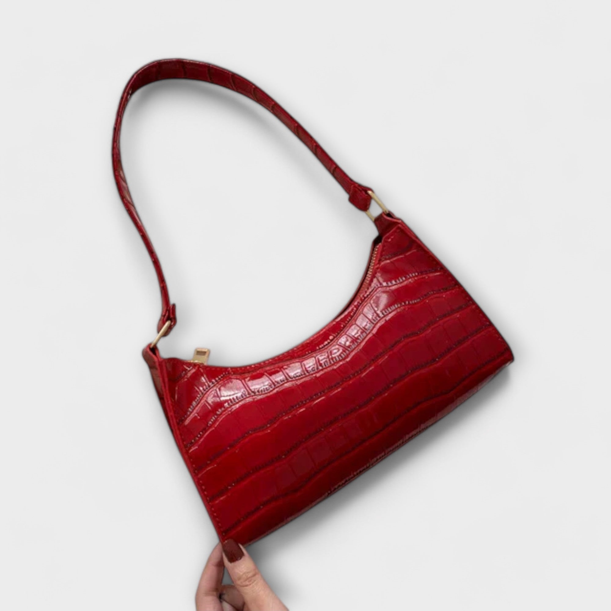 Ragnhild | Women's Croc Effect Shoulder Bag