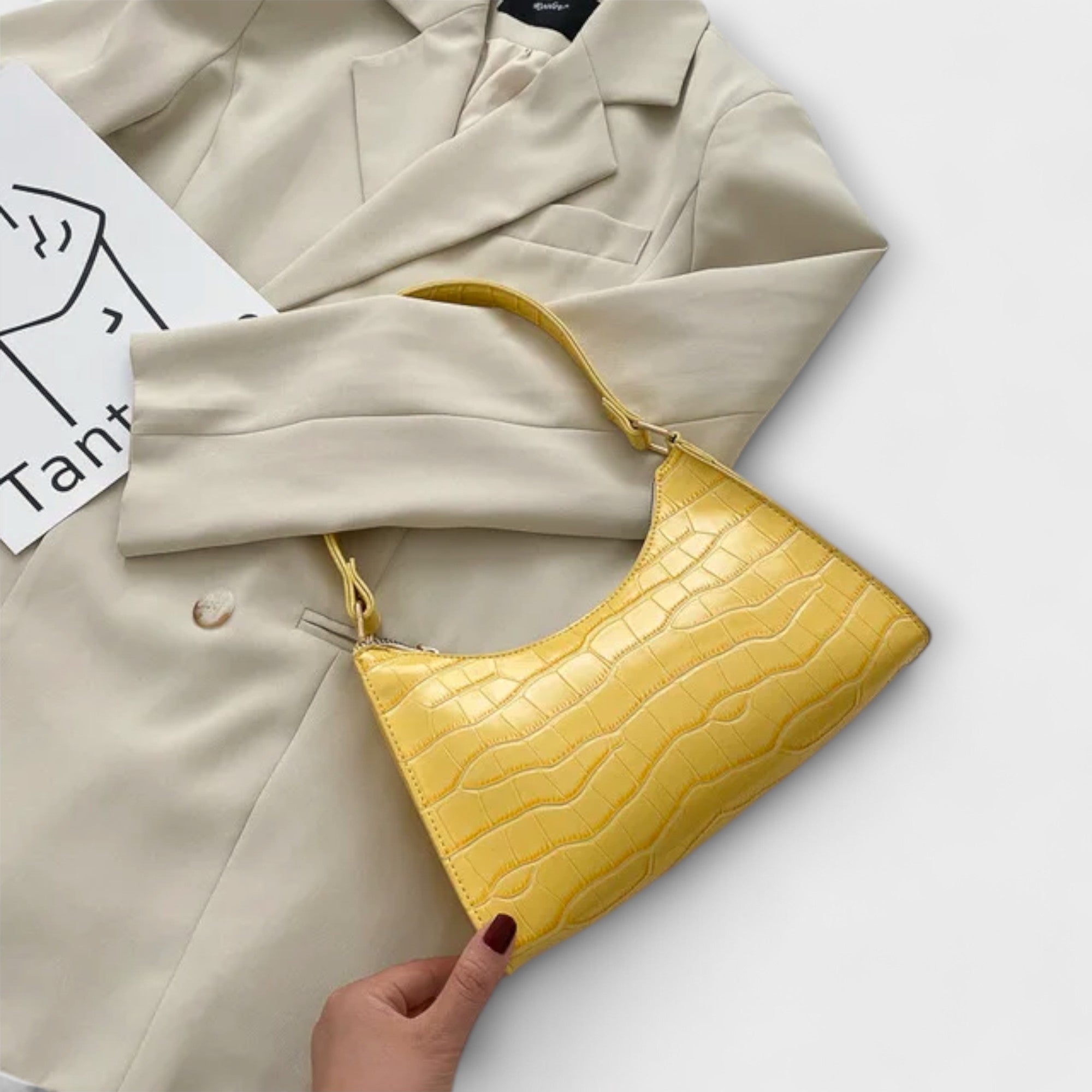 Ragnhild | Women's Croc Effect Shoulder Bag
