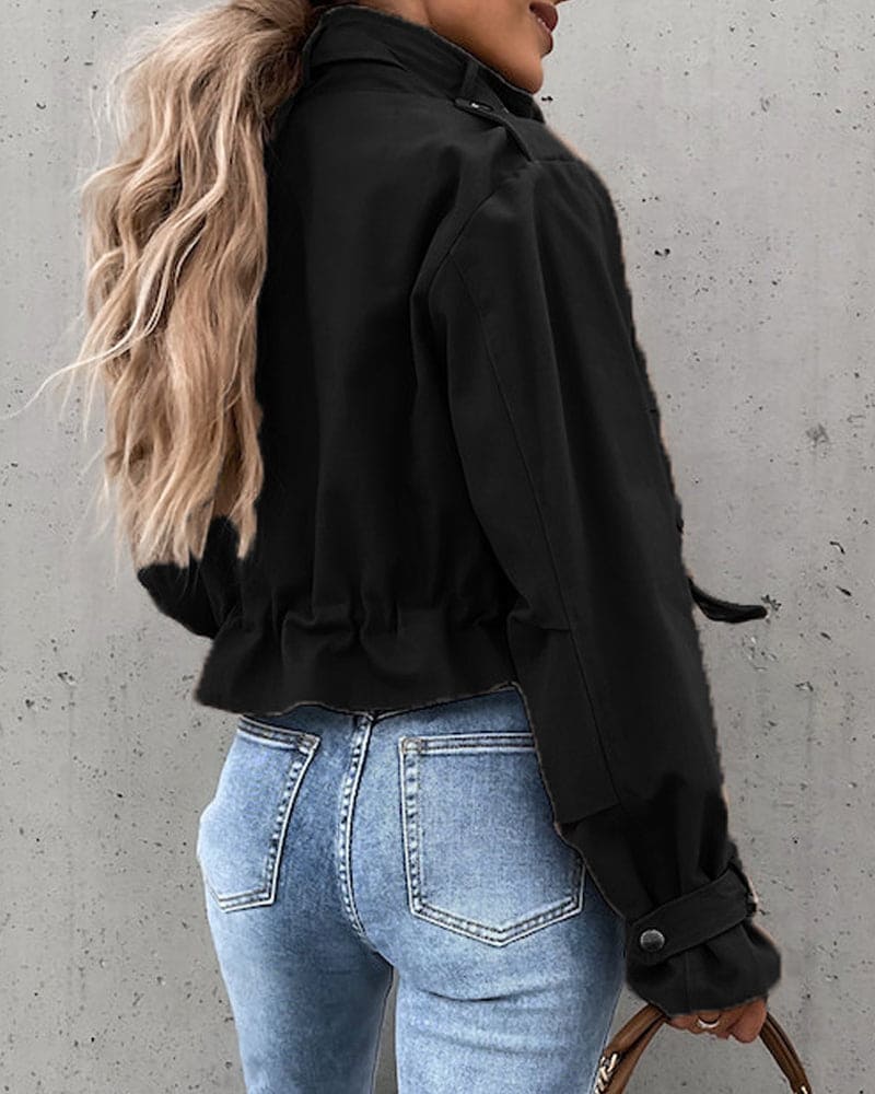 Stellan | Women's Cropped Utility Pocket Jacket