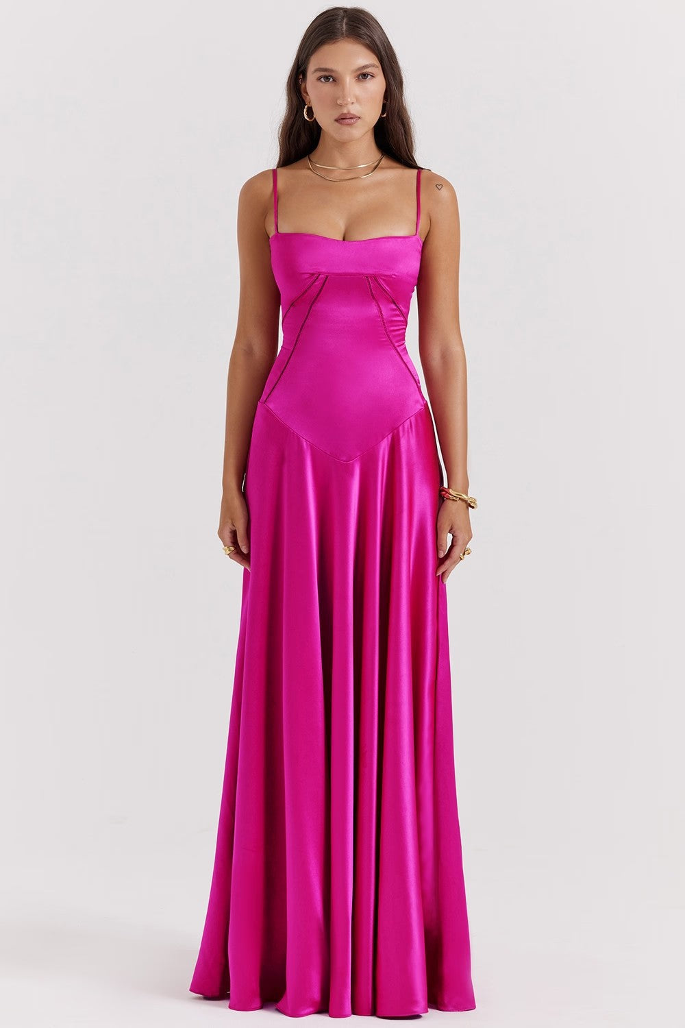 Valdis | Women's Elegant Spaghetti Strap Floral Maxi Dress