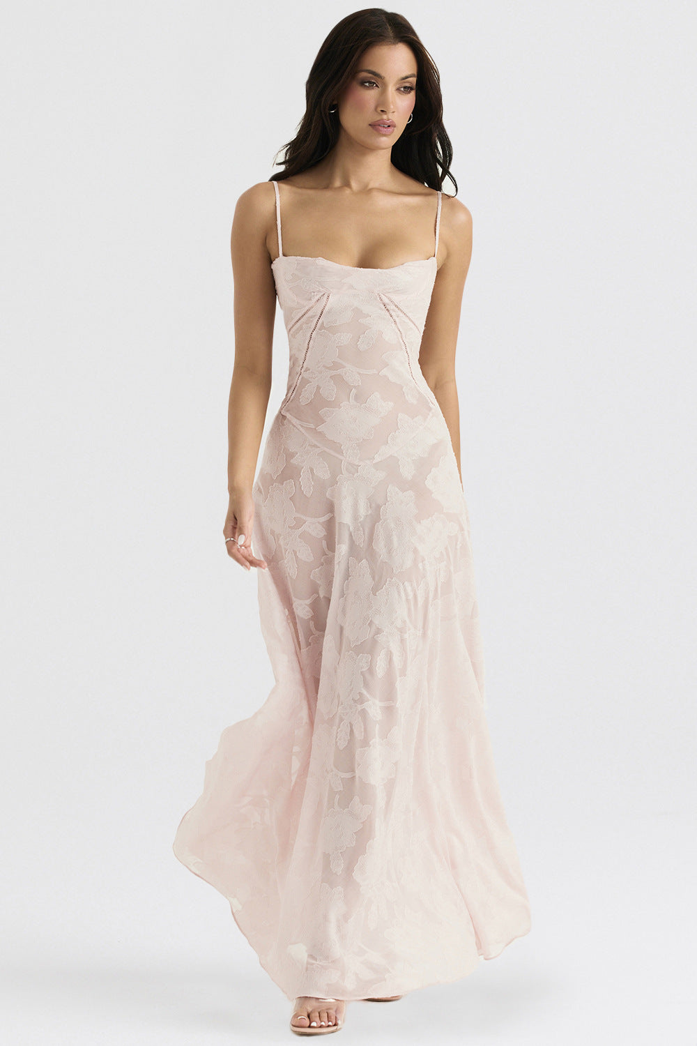 Valdis | Women's Elegant Spaghetti Strap Floral Maxi Dress