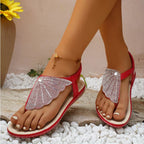 Remi | Women's Glitter Slide Sandals with Crystal Detailing