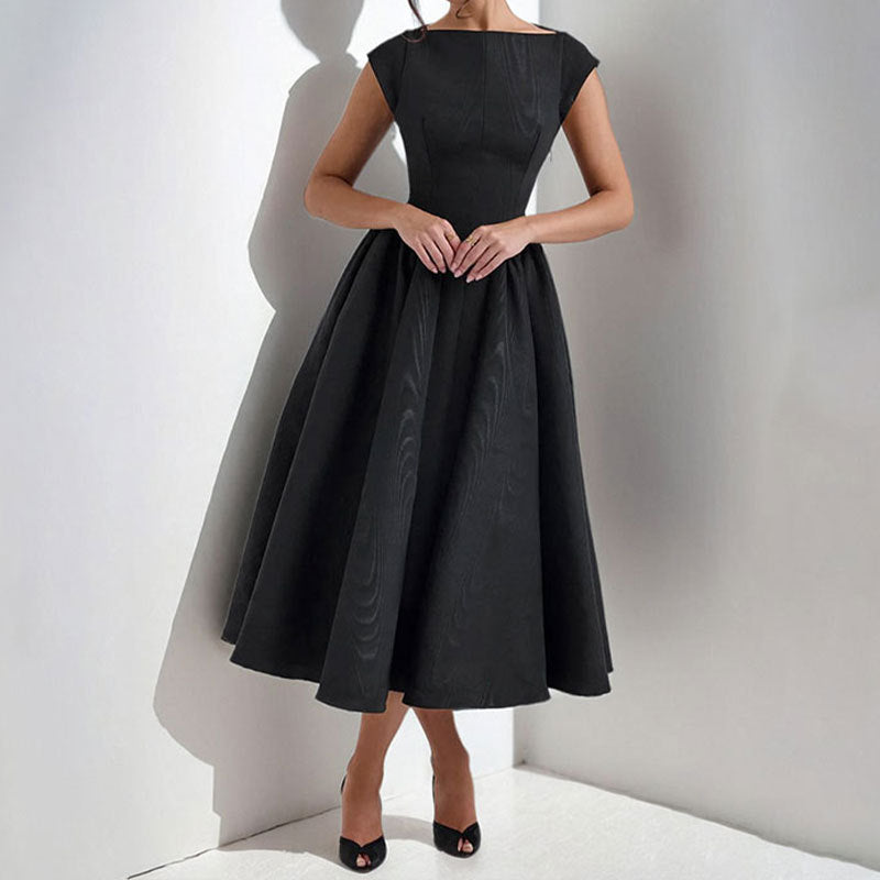Eleanora | Women's Elegant Sleeveless Structured A-Line Midi Dress