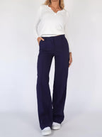 Verena | Women's High Waist Wide Leg Trousers