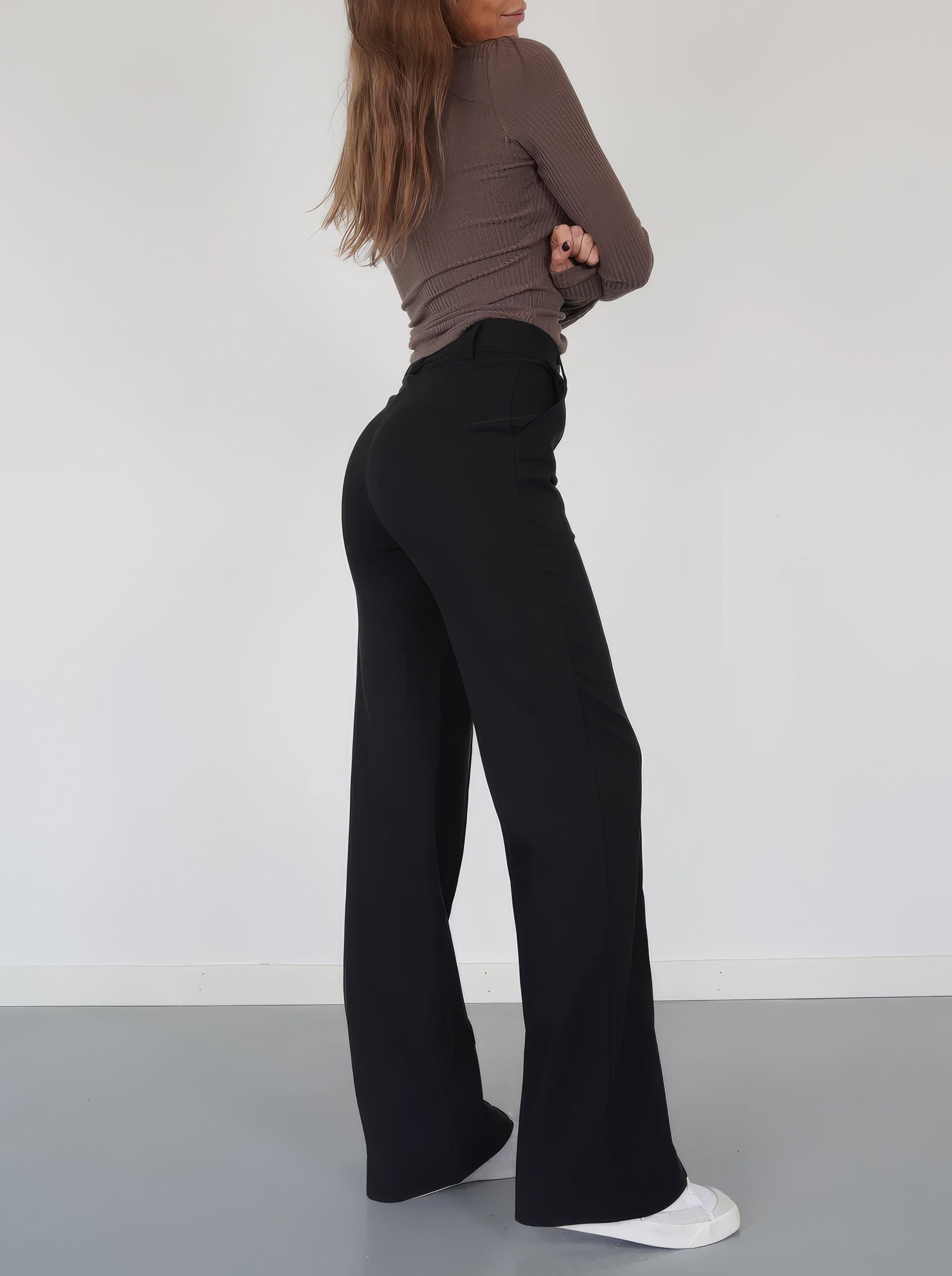 Verena | Women's High Waist Wide Leg Trousers