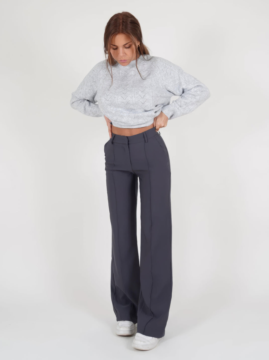Verena | Women's High Waist Wide Leg Trousers