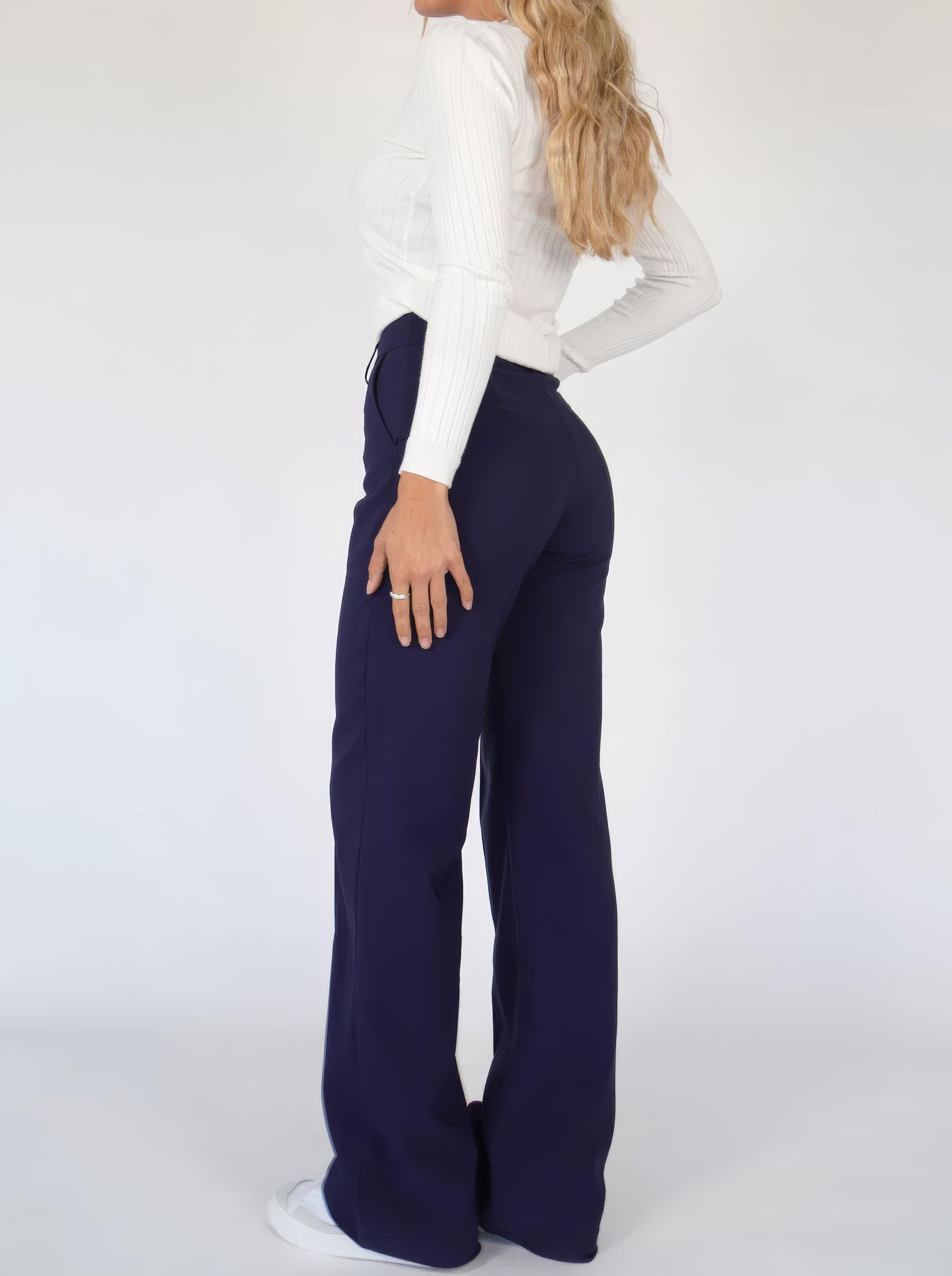 Verena | Women's High Waist Wide Leg Trousers