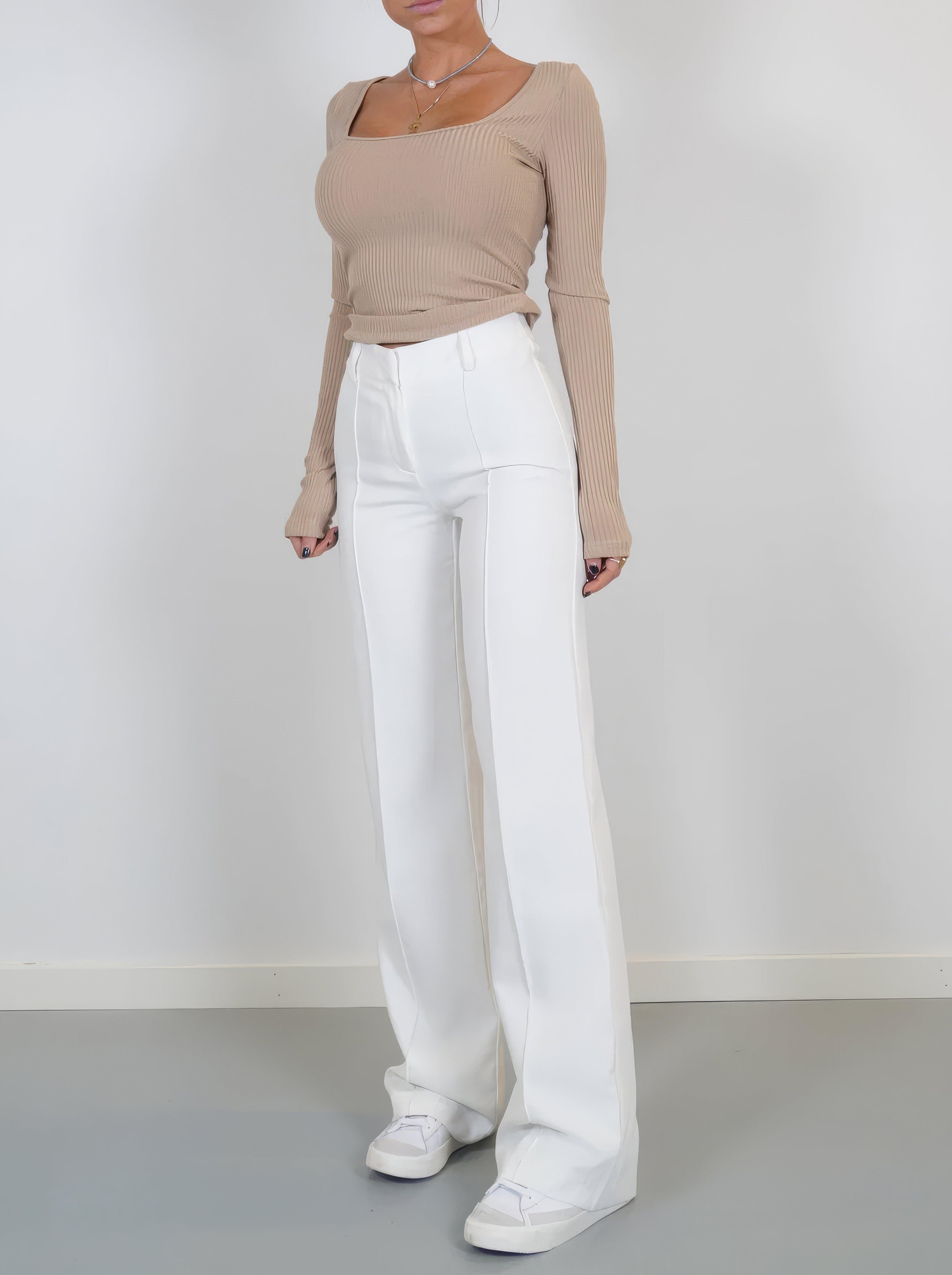 Verena | Women's High Waist Wide Leg Trousers