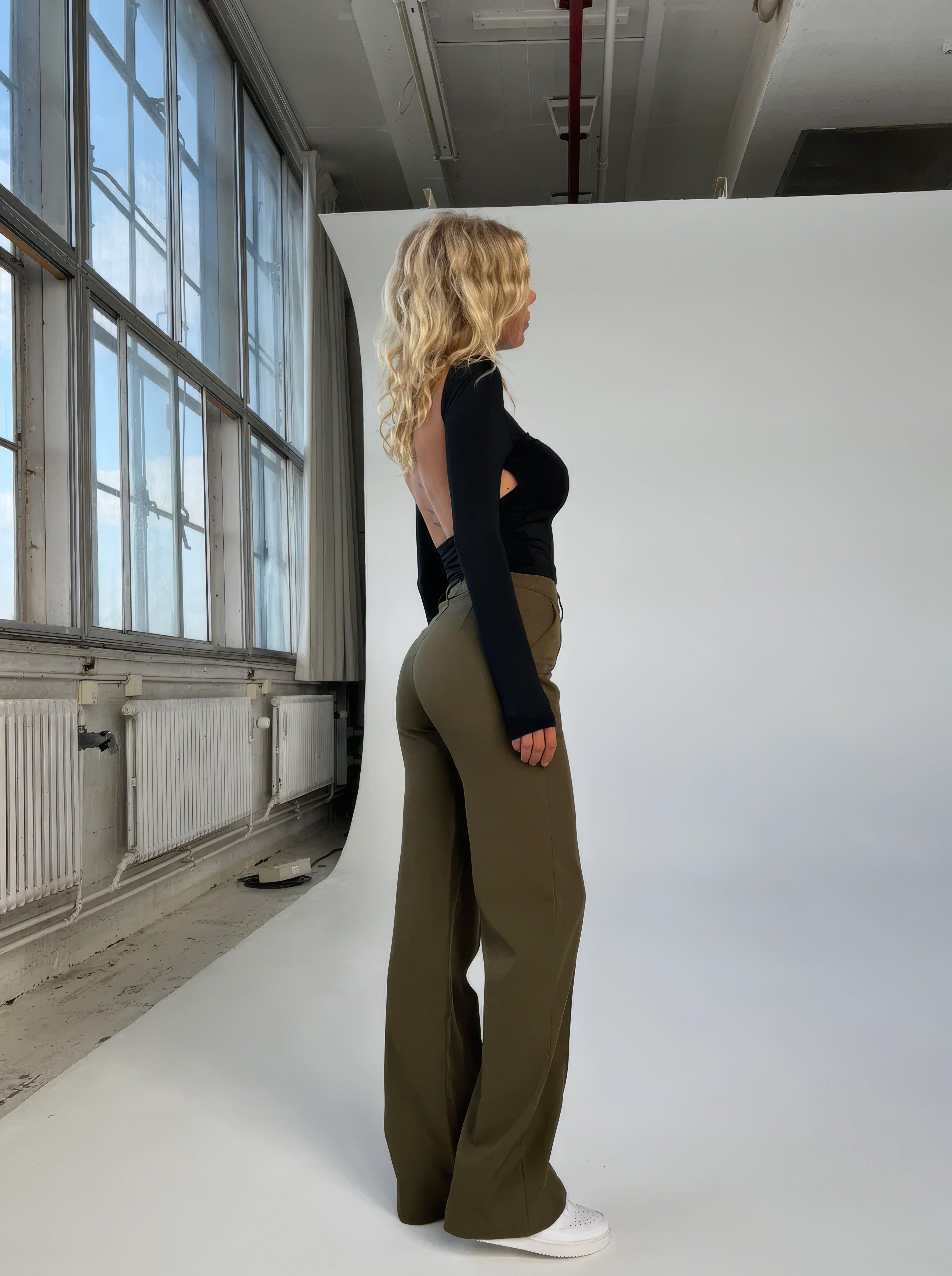 Verena | Women's High Waist Wide Leg Trousers