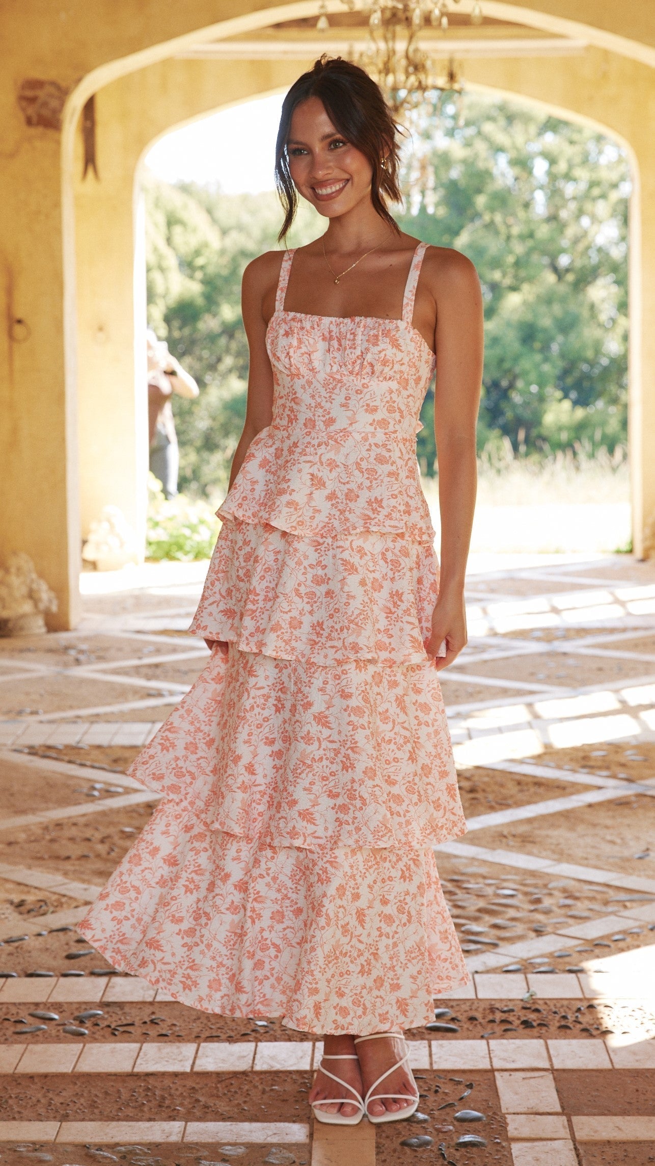 Eleonora | Women's Floral Tiered Midi Sundress
