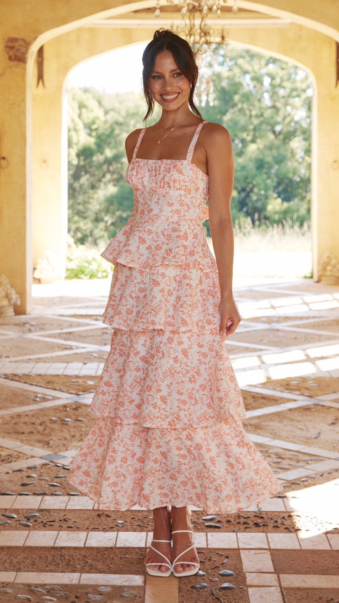 Eleonora | Women's Floral Tiered Midi Sundress