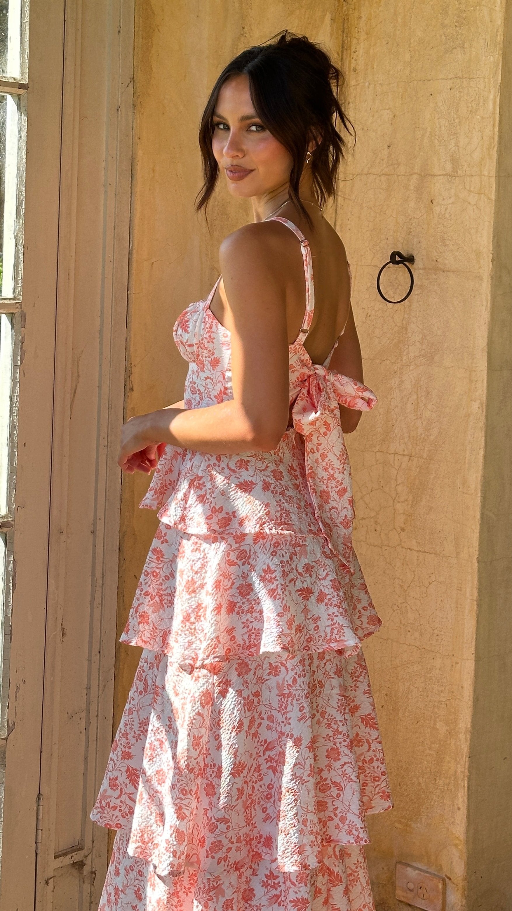 Eleonora | Women's Floral Tiered Midi Sundress