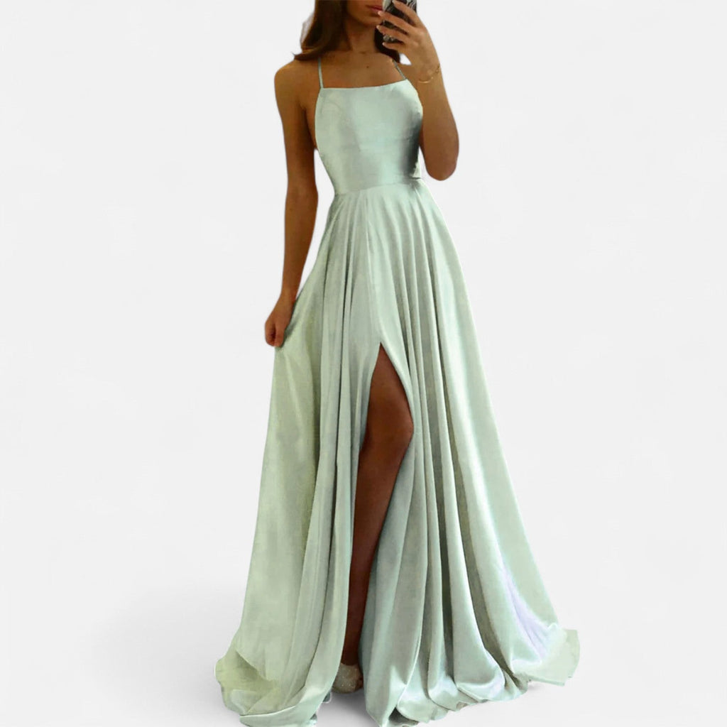 Delphine | Women's Strappy Slit Maxi Dress