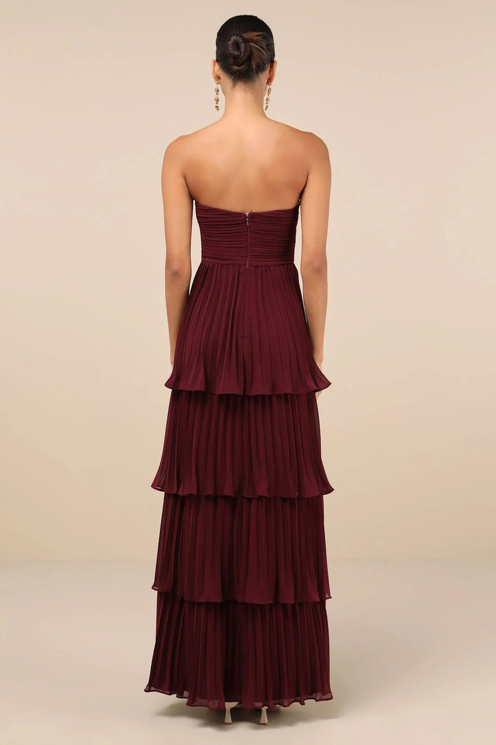 Amerie | Women's Strapless Tiered Maxi Prom Dress