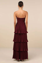 Amerie | Women's Strapless Tiered Maxi Prom Dress