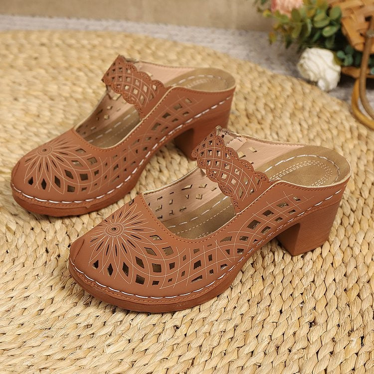 Ellery | Women's Stylish Heeled Open Summer Clogs