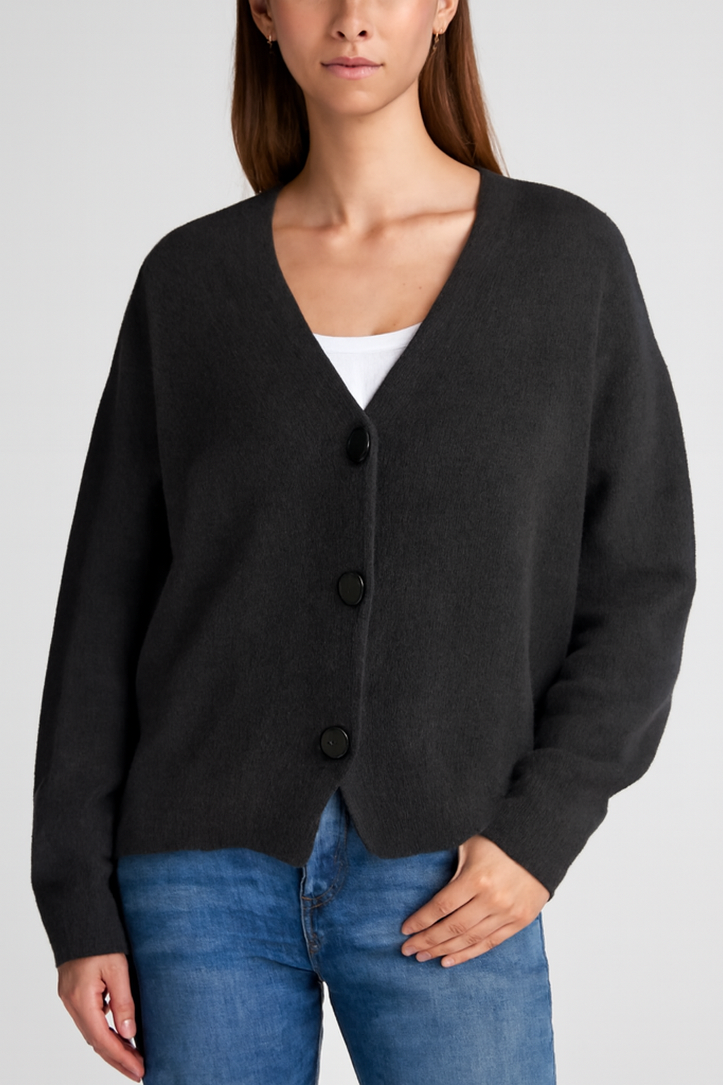 Shannon | Women's V-Neck Button Knit Cardigan