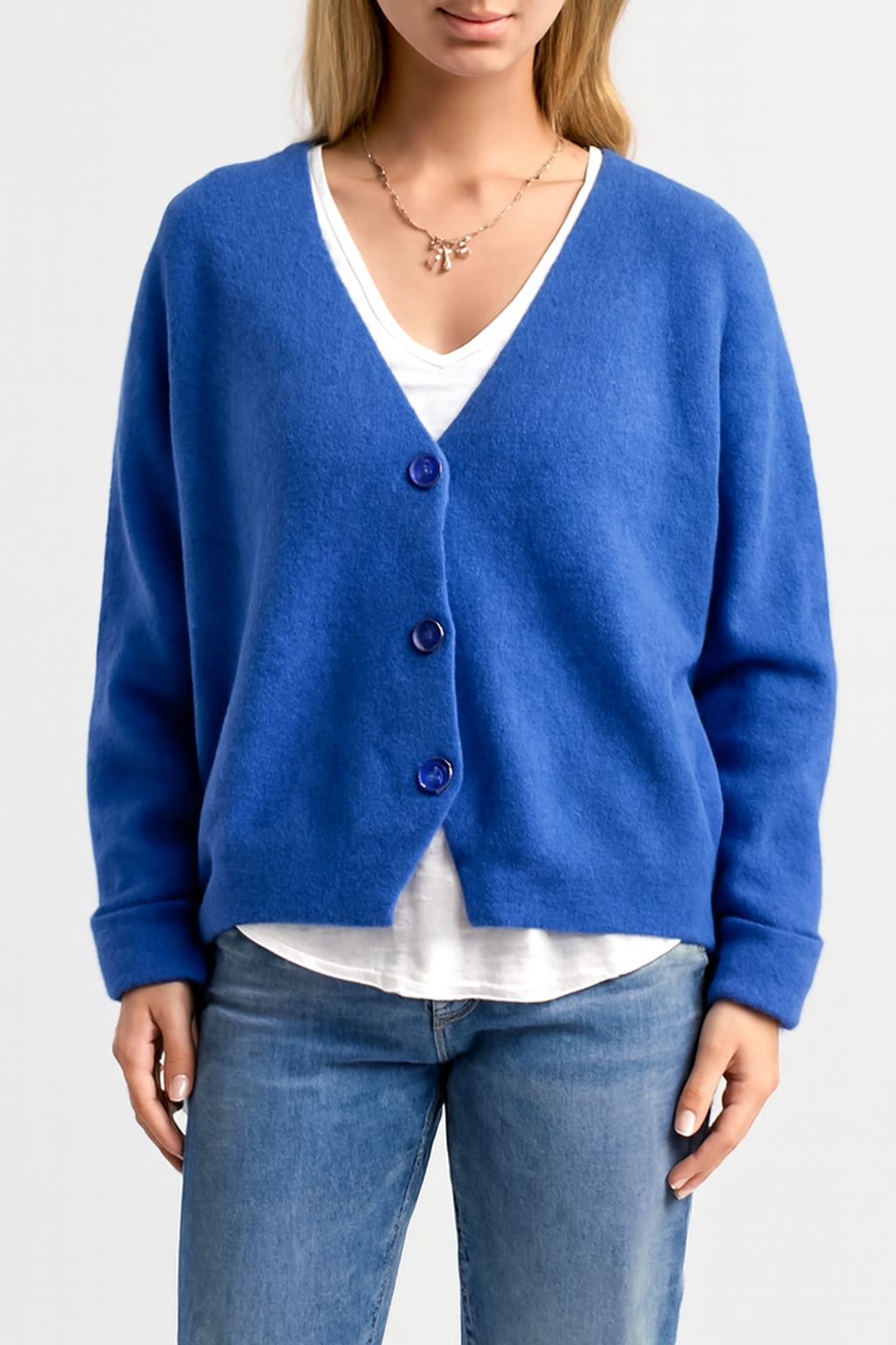 Shannon | Women's V-Neck Button Knit Cardigan