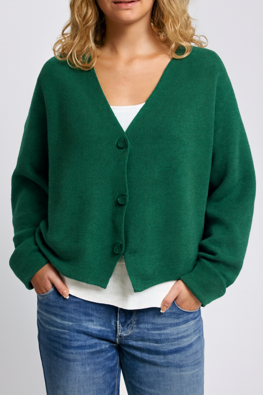 Shannon | Women's V-Neck Button Knit Cardigan