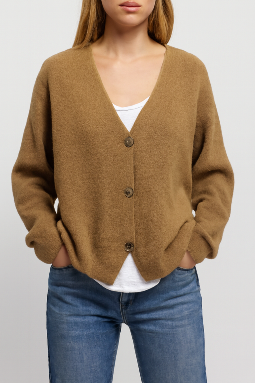 Shannon | Women's V-Neck Button Knit Cardigan