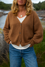 Shannon | Women's V-Neck Button Knit Cardigan