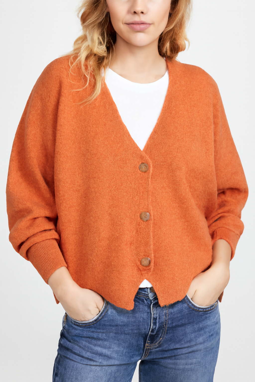 Shannon | Women's V-Neck Button Knit Cardigan