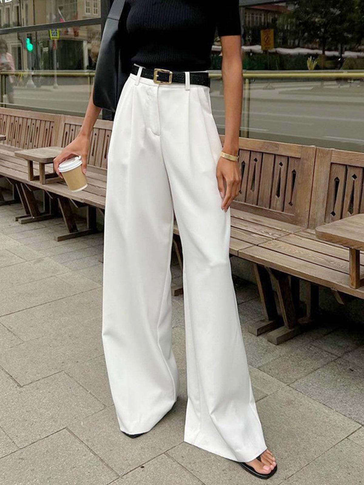 Corisande | Women's High Waist Pleated Trousers