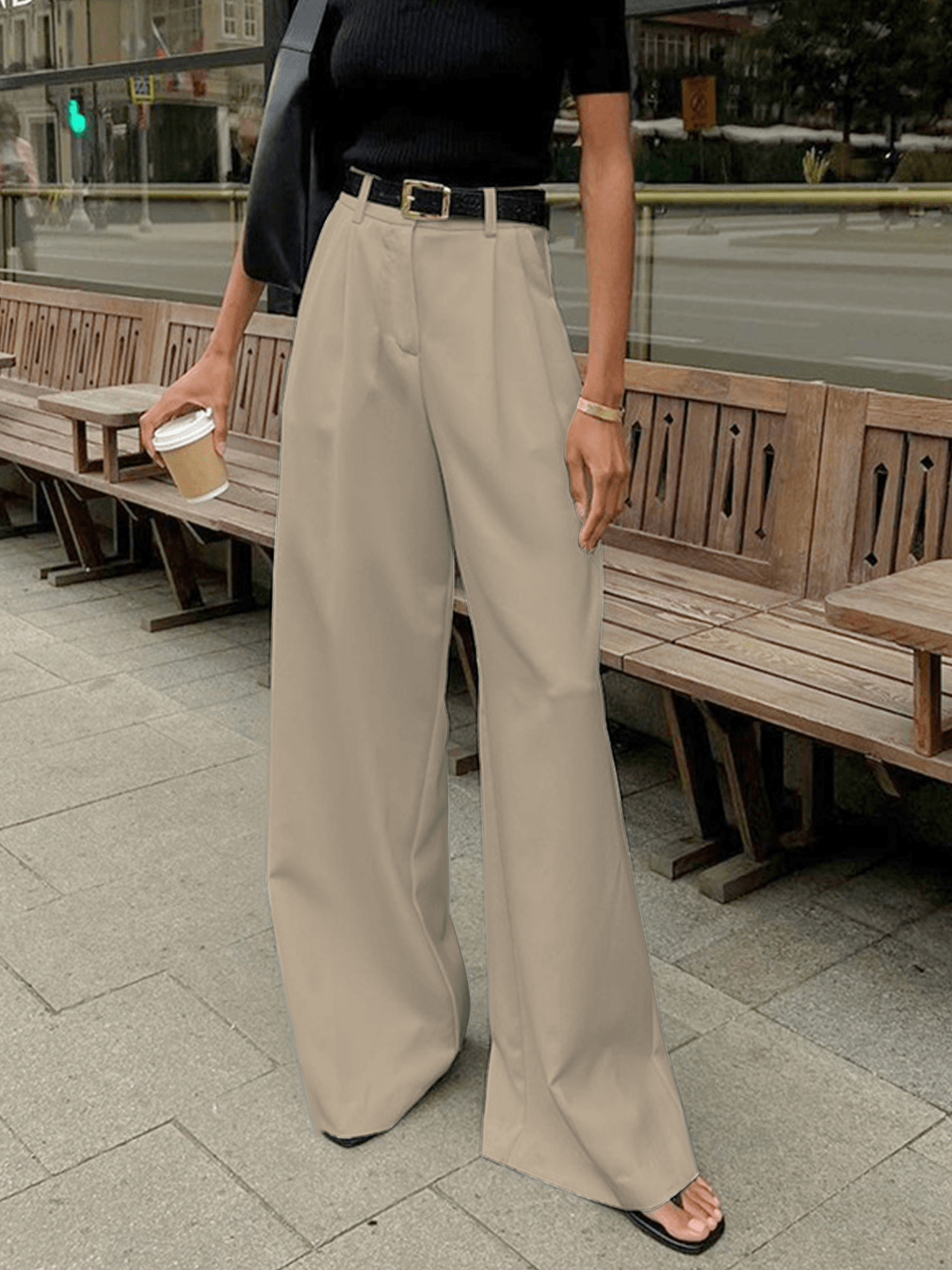 Corisande | Women's High Waist Pleated Trousers
