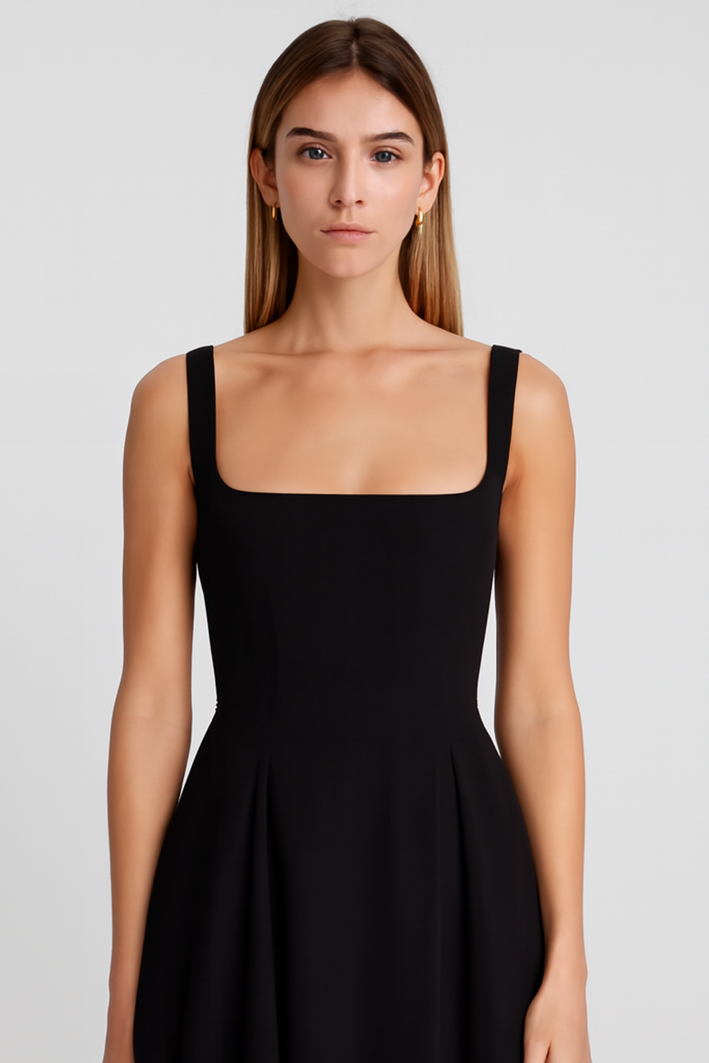Sigrun | Women's Square Neck Corset Midi Dress