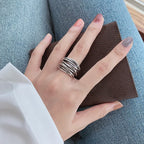 Zevarra | Women's Multi-Layer Open Band Statement Ring
