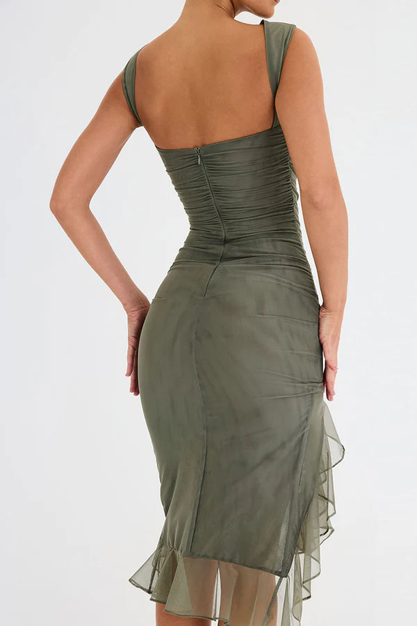 Alette | Women's Elegant Sleeveless Bodycon Midi Dress