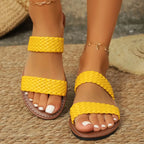 Thea | Women's Woven Strap Flat Sandals