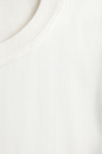 Theron | Women's Slim Fit Ribbed Crew Neck Cap Sleeve Top