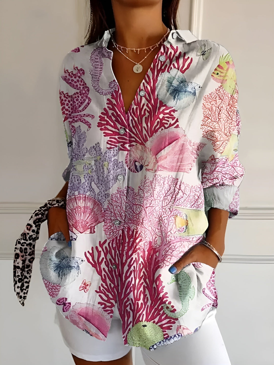 Grace & Jess | FLORAL BUTTON-UP BLOUSE