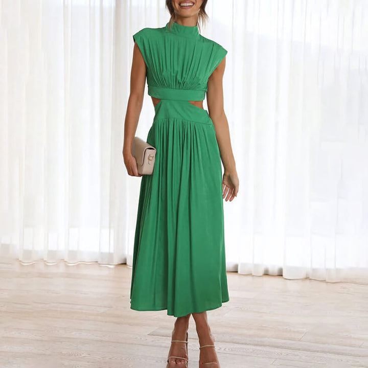 Rhoswen | Women's Cut Out Waist Midi Dress