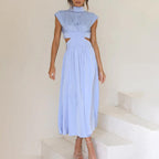 Rhoswen | Women's Cut Out Waist Midi Dress