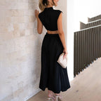 Rhoswen | Women's Cut Out Waist Midi Dress