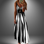 Seren | Women's Striped Spaghetti Strap Maxi Dress