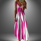 Seren | Women's Striped Spaghetti Strap Maxi Dress