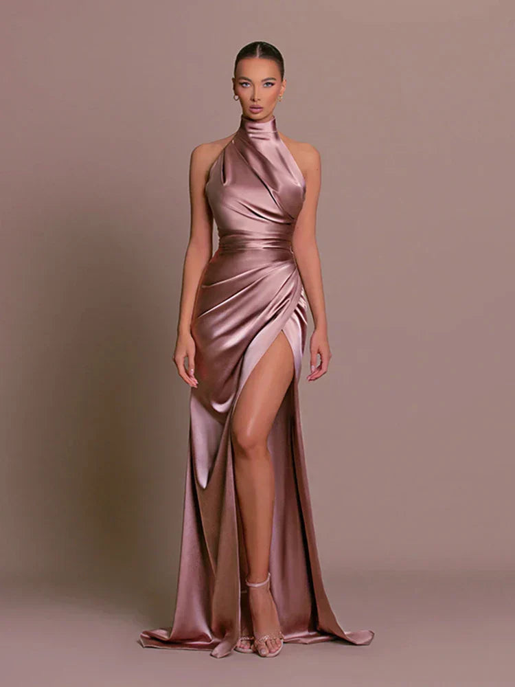 Mirembe | Women's Elegant Halter Neck Prom Dress