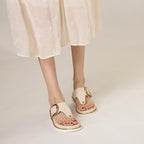 Vivienne | Women's Stylish Buckle Detail Slides with Chunky Sole