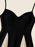 Thurid | Women's Elegant Color Block Spaghetti Strap Maxi Dress