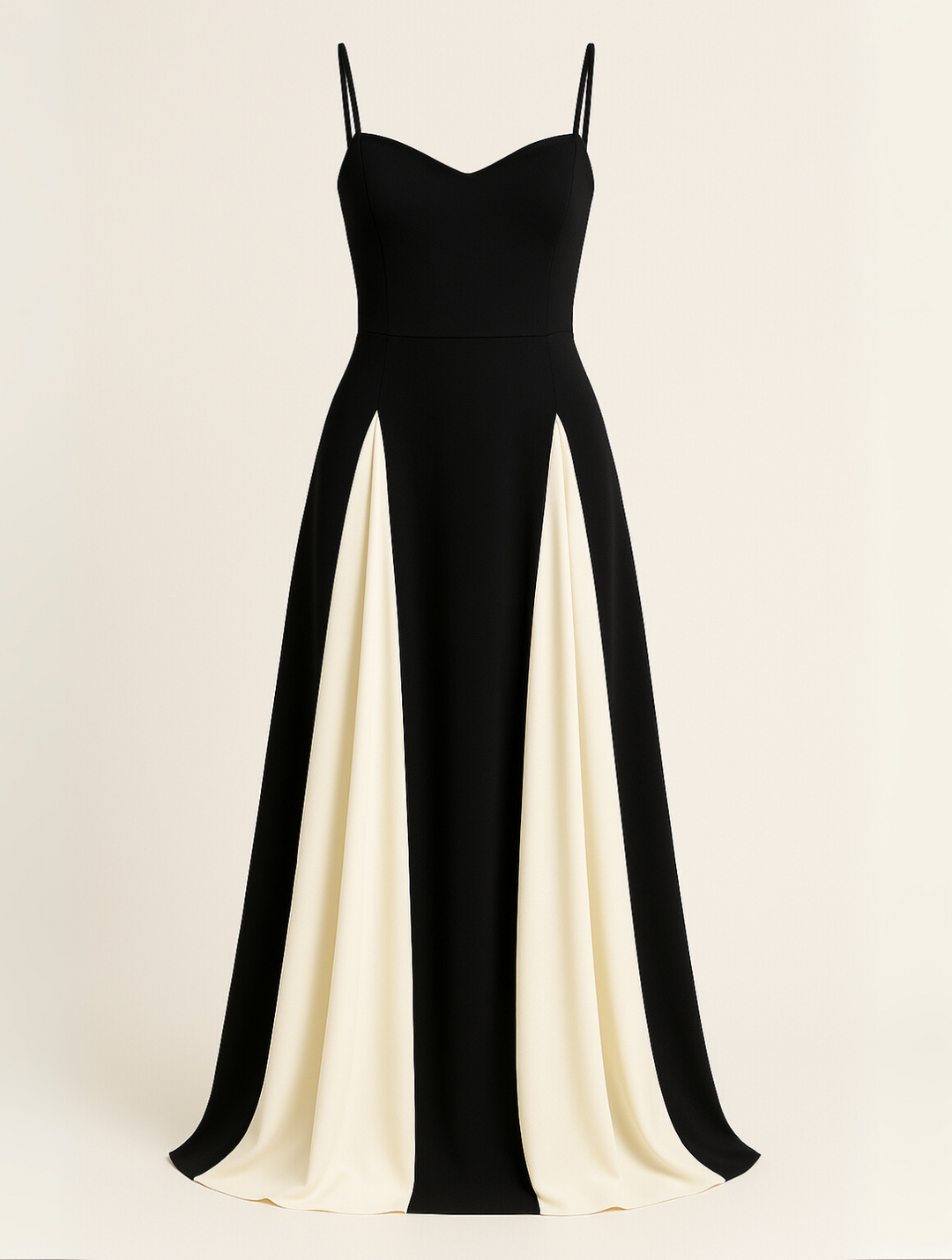 Thurid | Women's Elegant Color Block Spaghetti Strap Maxi Dress