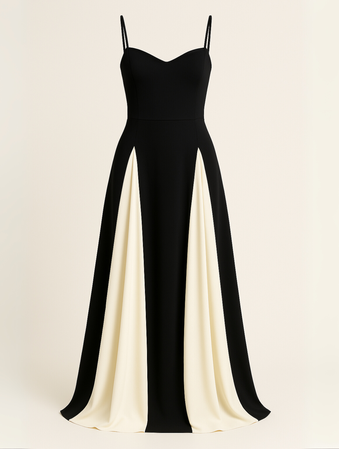 Thurid | Women's Elegant Color Block Spaghetti Strap Maxi Dress