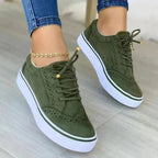 Audrey | Women's Brogue Platform Walking Sneakers