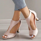 Athena | Women's Orthopedic Peep Toe Cut-Out High Heel Sandals