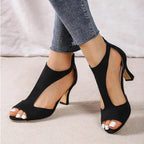 Athena | Women's Orthopedic Peep Toe Cut-Out High Heel Sandals